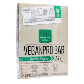 Barra De Proteína Veganpro Bar Amendoim Crocante Display 10X65G Nutrify