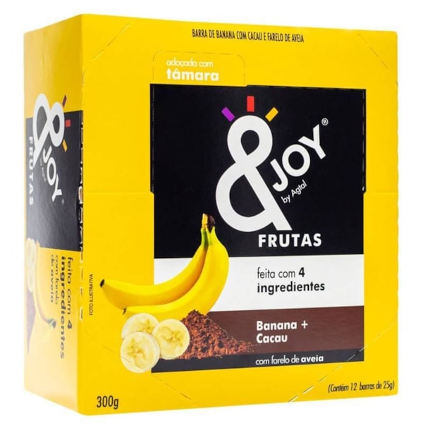 Barra &Joy Frutas Sabor Banana E Cacau Display 12X25g Agtal