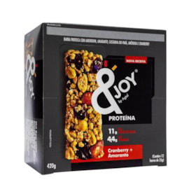 Barra &Joy Protein Nuts Sabor Cranberry E Amaranto Display 12X35g Agtal