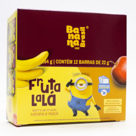 Barra Frutalalá Kids Banana E Maçã Display 12X22g Banana Brasil