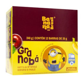 Barra Granobá Kids Banana E Maçã C/ Cobertura De Iogurte Display 12X20g Banana Brasil