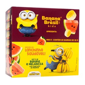 Barra Kids Banana E Melancia C/ Cobertura De Melância Display 20X22g Banana Brasil