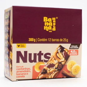 Barra Nuts Castanhas, Amendoim, Banana E Canela Display 12X25g Banana Brasil