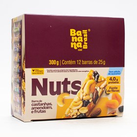 Barra Nuts Castanhas, Amendoim E Frutas Display 12X25g Banana Brasil