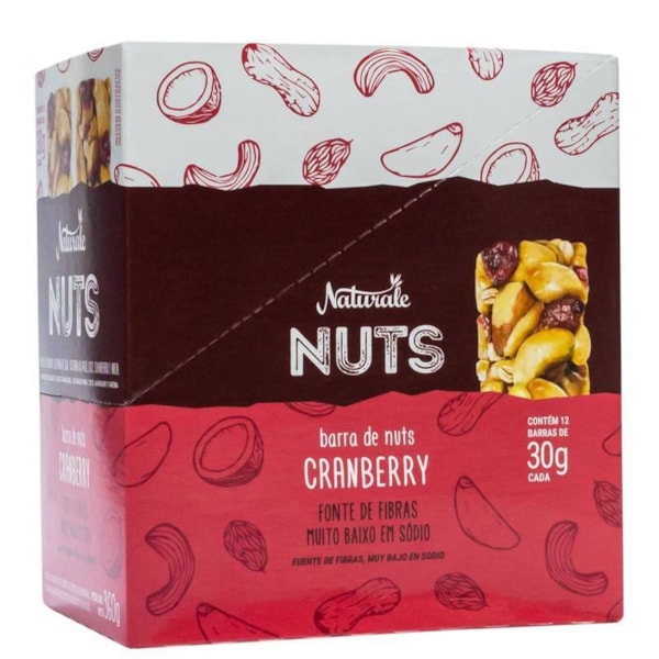 Barra Nuts Naturale Cranberry 12x30g