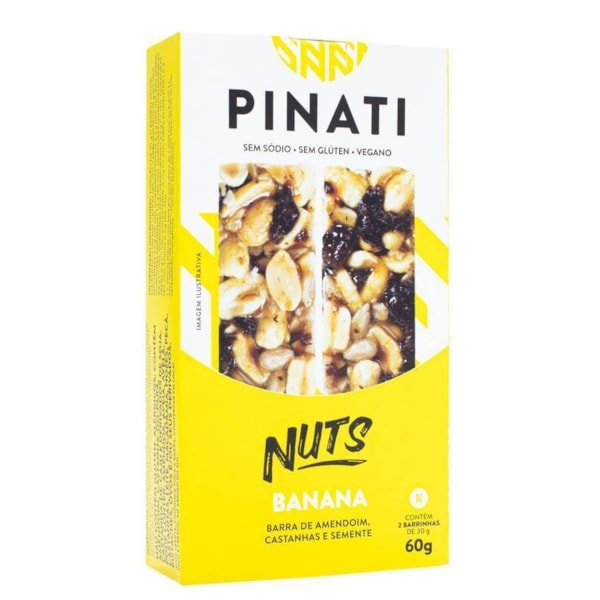 Barra Nuts Sabor Banana Display 2x30 Pinati