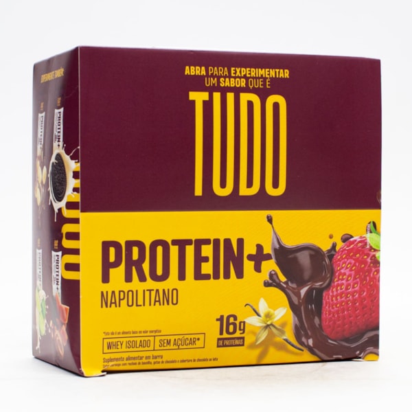 Barra Protein+ Recheio Napolitano Display 9X50g Banana Brasil