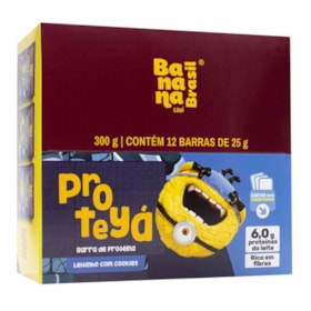 Barra Proteyá Kids Leitinho C/ Cookies Display 12X25g Banana Brasil