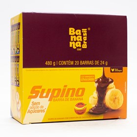 Barra Supino Banana Ao Leite Zero Açúcar Display 20X24g Banana Brasil