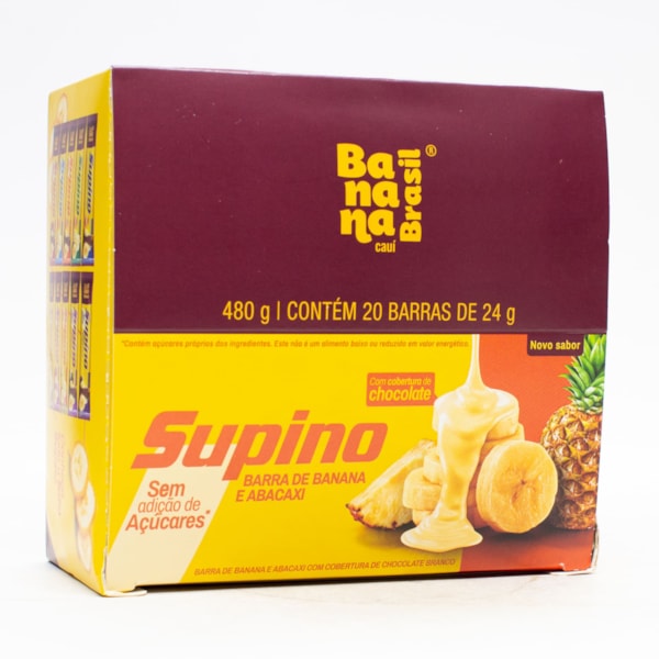 Barra Supino Banana E Abacaxi Zero Açúcar Display 20X24g Banana Brasil