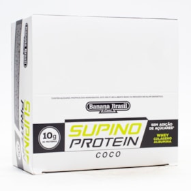 Barra Supino Protein Coco Sem Açúcar Display 12X30g Banana Brasil