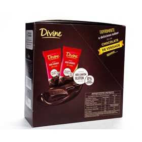 Barrinha de Chocolate Meio Amargo 50% Cacau Display 12x20g – Divine