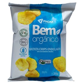 Batata Chips Ondulada Orgânica 30g - BEM ORGANICO