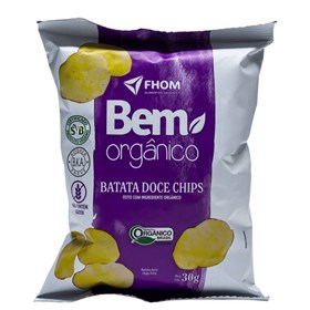 Batata Doce Chips Orgânica 30g - BEM ORGANICO