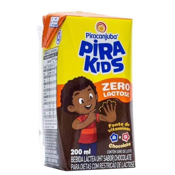 Bebida Láctea Sabor Chocolate S/Lactose Pirakids 200ml Piracanjuba