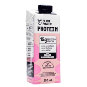 Bebida Plant Power Protein Sabor Banana Com Morango 250ml 3 Corações