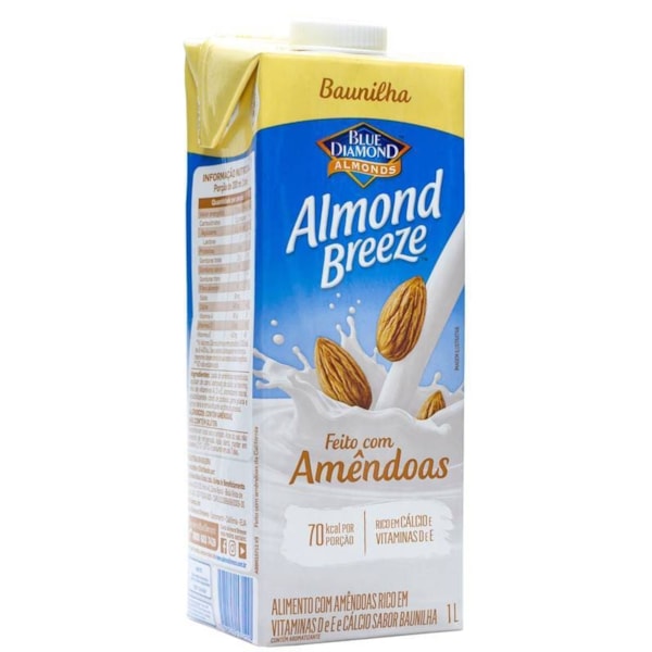 Bebida Vegetal de Amêndoas sabor Baunilha 1L - Almond Breeze