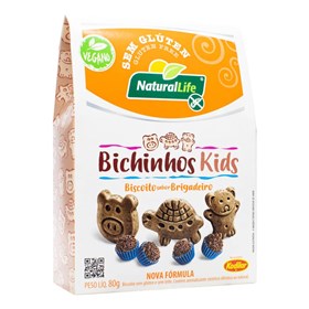 Bichinhos Kids Sabor Brigadeiro Vegano S/Glúten 80g Natural Life