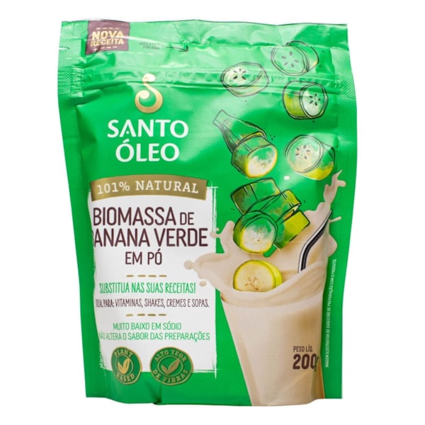 Biomassa De Banana Verde 200g Santo Óleo