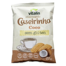 Biscoito Caseirinho Amanteigado Sabor Coco 100g Vitalin Biscoito Caseirinho Amanteigado Sabor Coco 100g Vitalin