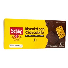 Biscoito com cobertura de chocolate amargo Biscotti sem glúten 150g Schär