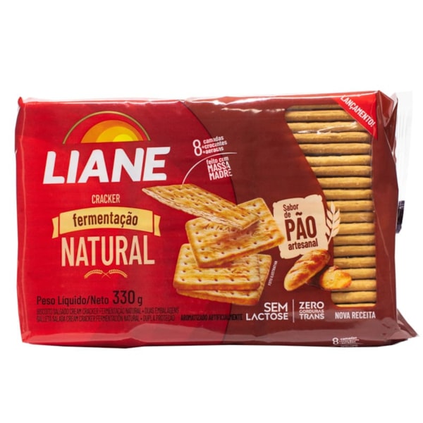 Biscoito Cream Cracker Fermentação Natural 330g Liane