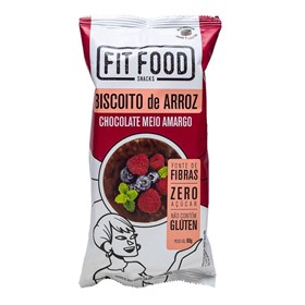 Biscoito De Arroz C/ Chocolate Meio Amargo S/ Glúten E Açúcar 60g Fit Food