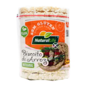 Biscoito de Arroz Grande s/ Glúten 80g - Natural Life Biscoito de Arroz Grande s/ Glúten 80g - Natural Life