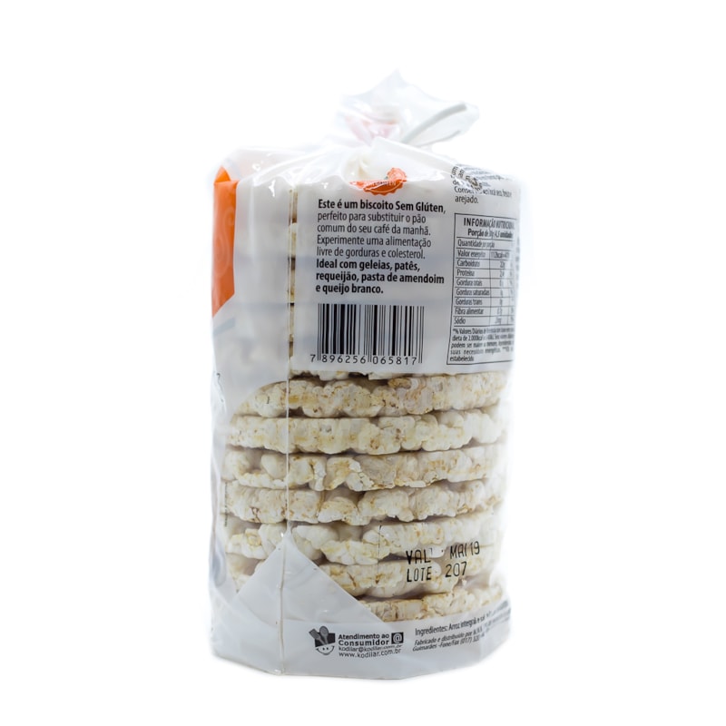 Biscoito de Arroz Grande s/ Glúten 80g - Natural Life