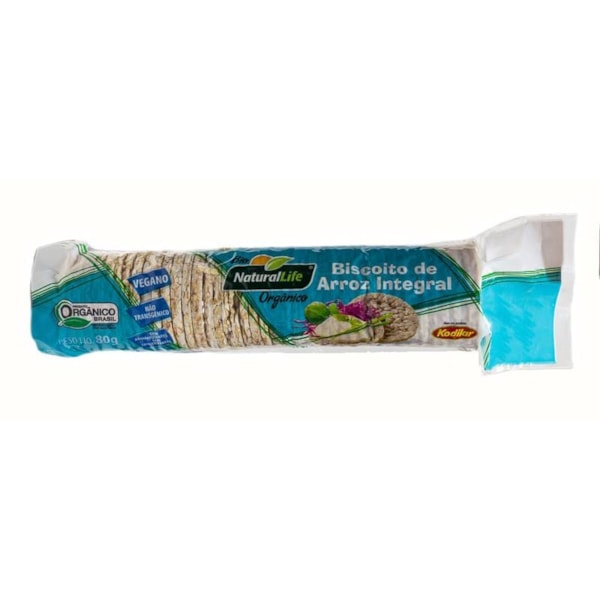 Biscoito De Arroz Mini Organico Vegano 80g Natural Life