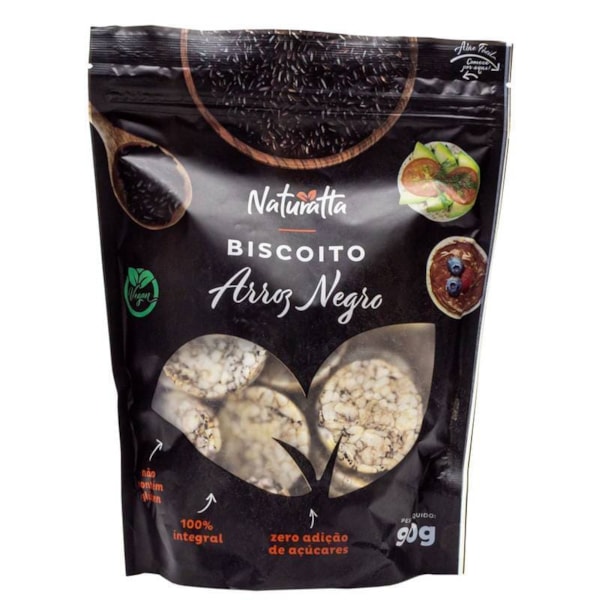 Biscoito De Arroz Negro 120g Naturatta