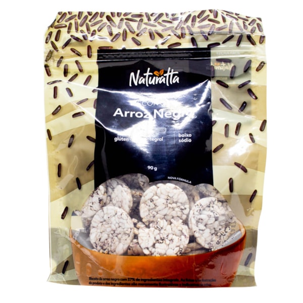 Biscoito De Arroz Negro 90g Naturatta