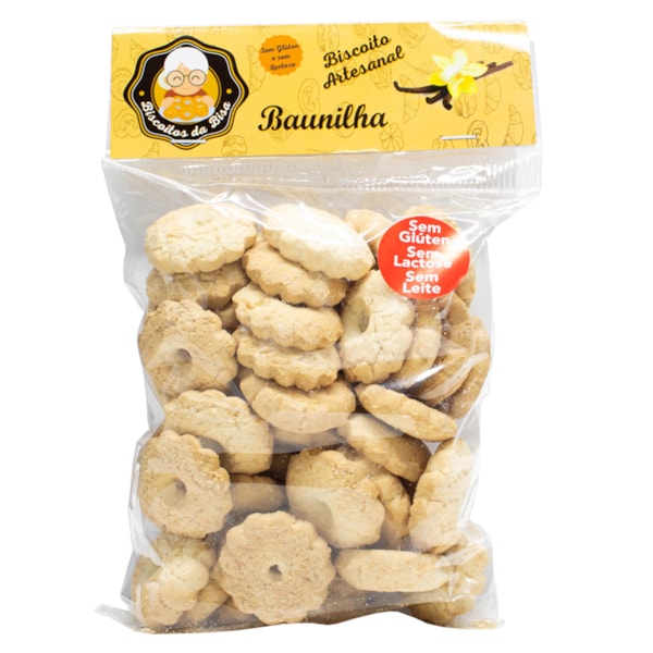 Biscoito De Baunilha S/ Glúten 200g Biscoitos Da Bisa