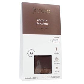 Biscoito De Cacau C/ Cobertura De Chocolate Meio Amargo 100g Fibratto