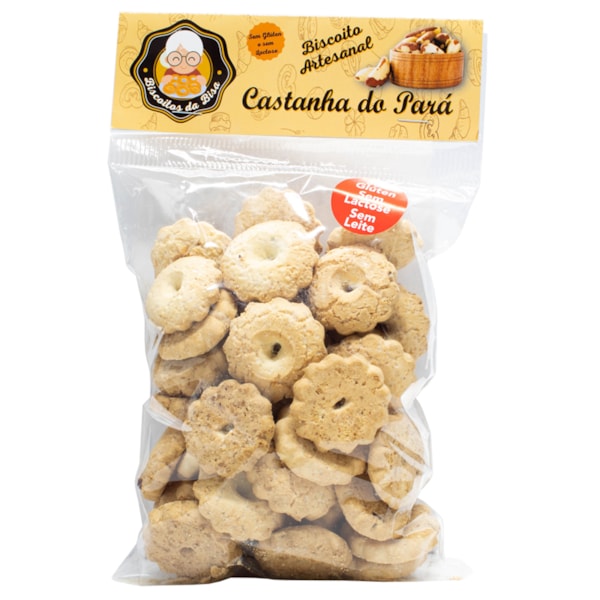 Biscoito de Castanha Do Pará s/ Glúten 200g Biscoitos da Bisa