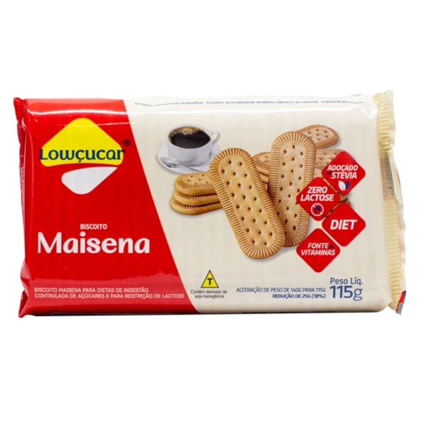 Biscoito de Maisena s/ Açúcar s/ Lactose 115g Lowçucar