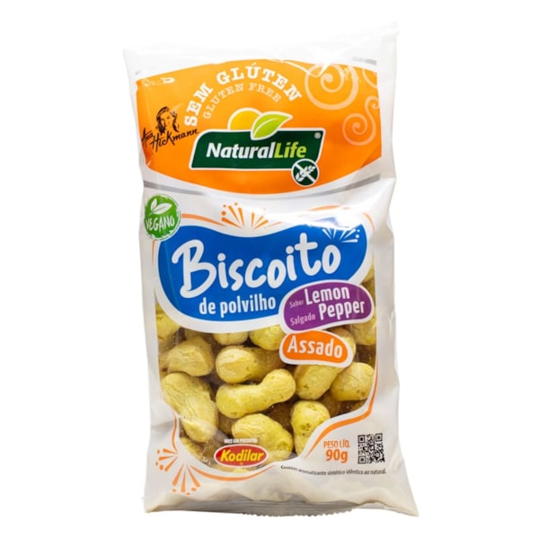 Biscoito De Polvilho Sabor Lemon Pepper Sem Glúten 90g Natural Life