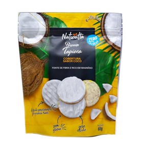 Biscoito de Tapioca com Cobertura Sabor Coco Zero Açúcar 60g Naturatta