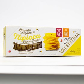 Biscoito De Tapioca Com Lemon Pepper S/ Glúten 44g Casa Valentina