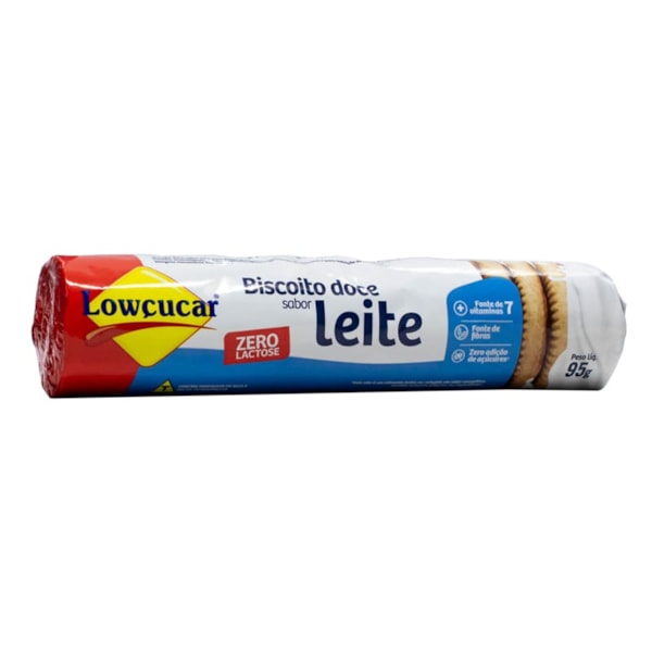 Biscoito Doce Sabor Leite S/ Açucar S/ Lactose 95g Lowçucar