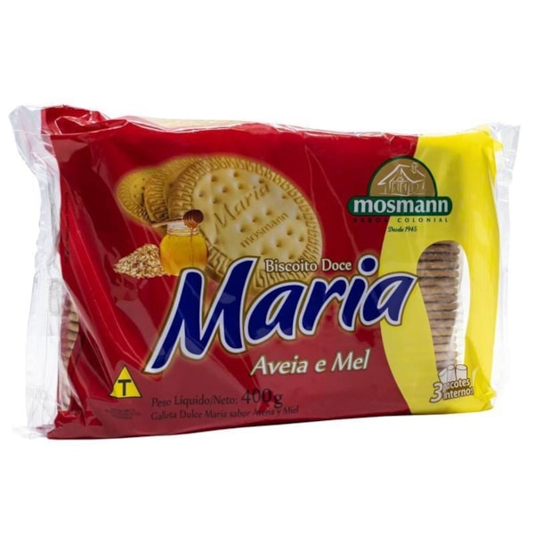 Biscoito Maria de Aveia e Mel 400g - Mosmann