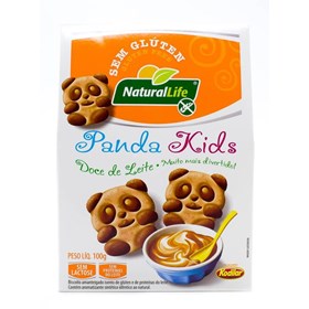 Biscoito Panda Kids s/ Gluten s/ Lactose sabor Doce de Leite 100g - Natural Life