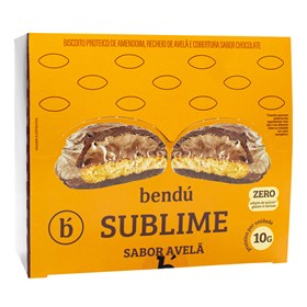 Biscoito Proteico De Amendoim Sublime Sabor Avelã Zero Açúcar Display 10X40g Bendú