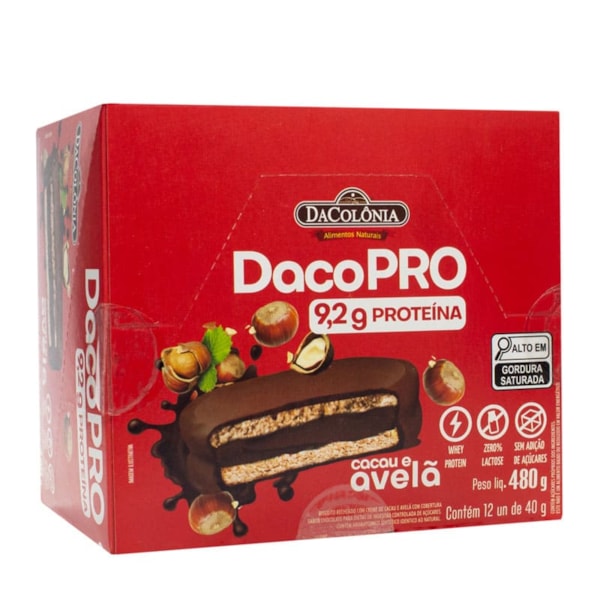 Biscoito Recheado Com Creme Cacau E Avelã Display 12X40g DaColônia