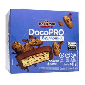 Biscoito Recheado Com Creme Cookies & Cream Display 12X40g DaColônia