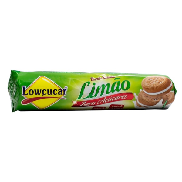 Biscoito Recheado Sabor Limão S/ Açucar S/ Lactose 120g Lowçucar