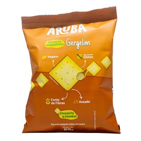 Biscoito Salgado Sabor Gergelim S/ Glúten 50g Aruba