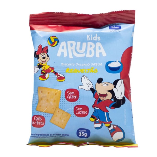 Biscoito Salgado Sabor Requeijão Mickey Kids 35g Aruba