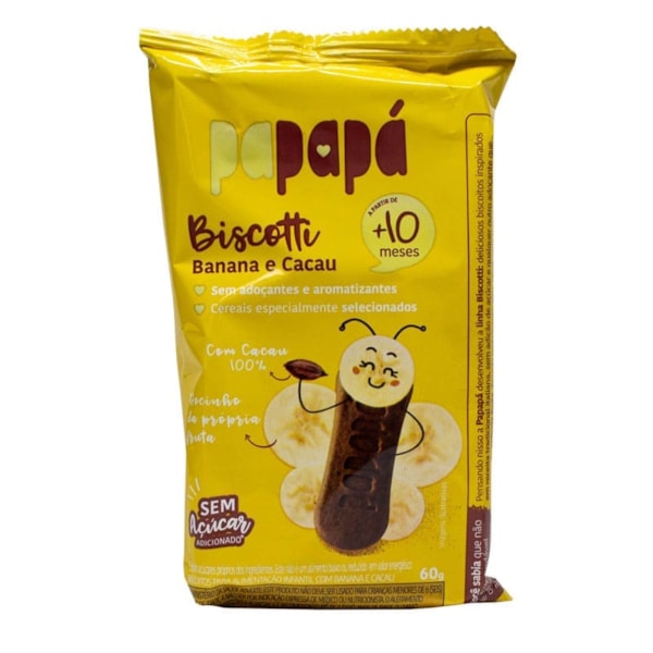 Biscotti Banana E Cacau 60g Papapá