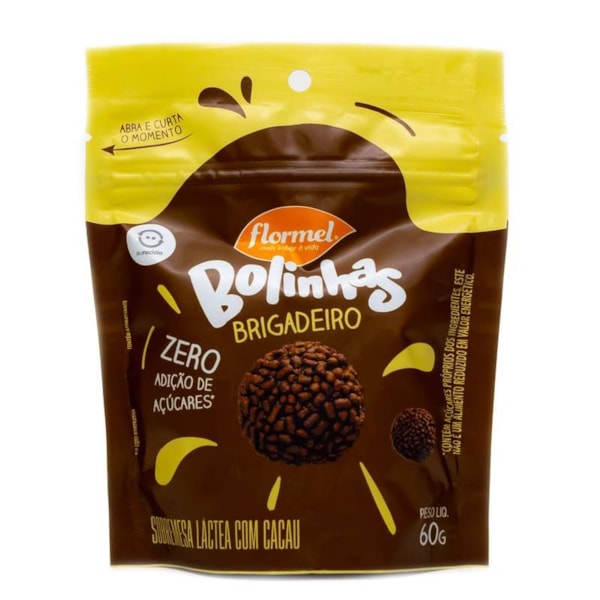 Bolinha De Brigadeiro Zero Açúcar 60g Flormel